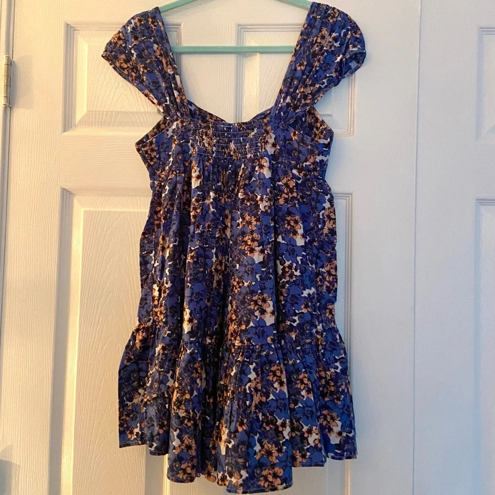 Free People Pattern Play Floral Mini Dress